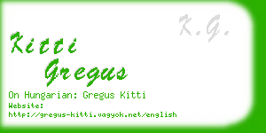 kitti gregus business card